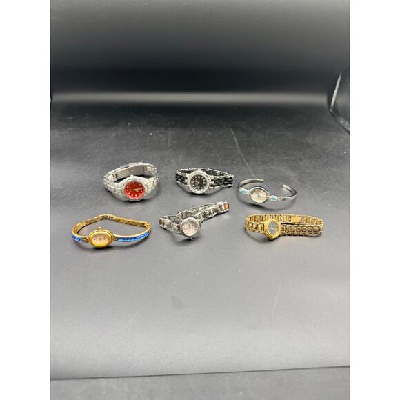 Lot 6 Women’s Watches Seiko Fossil Mixed Styles Untested main image 7
